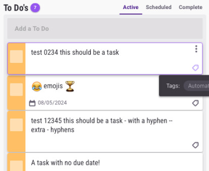 Tasks in Habitica